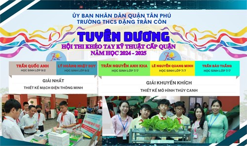 Kết quả hội thi  Khéo tay kỹ thuật  cấp Quận năm học 2024 - 2025