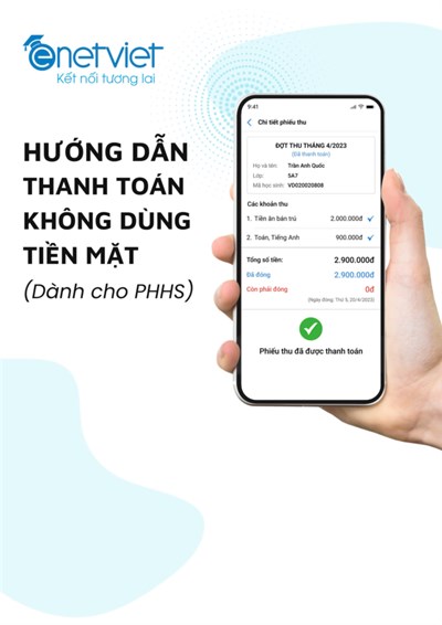 Hướng dẫn thanh toán học phí trên EnetViet