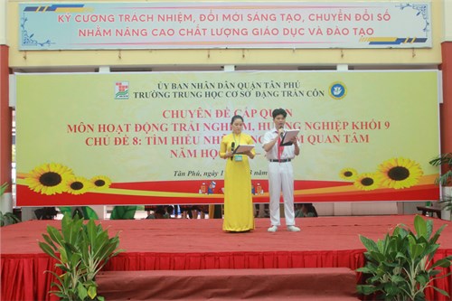 Chuyên đề Hoạt động trải nghiệm, hướng nghiệp lớp 9 cấp Quận với Chủ đề 8: Tìm hiểu những nghề em quan tâm