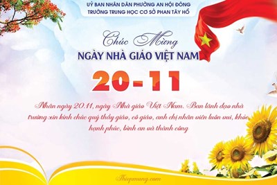 Trường Trung học cơ sở Phan Tây Hồ Chúc Mừng NGÀY NHÀ GIÁO VIỆT NAM 20 - 11